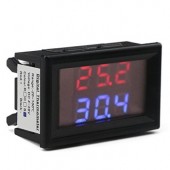 Двухканальный термометр с выносными датчиками (-20°C ~ 100°С),  LED